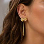 Bow Tassel Earrings