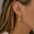 Celeste Twist Huggie Drop Earrings