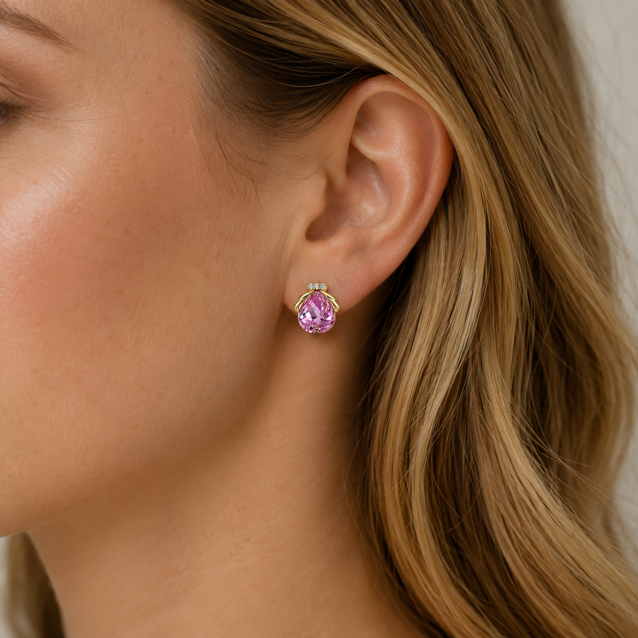 Teardrop Solitaire Earrings