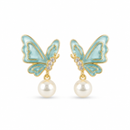 Butterfly Pearl Earrings