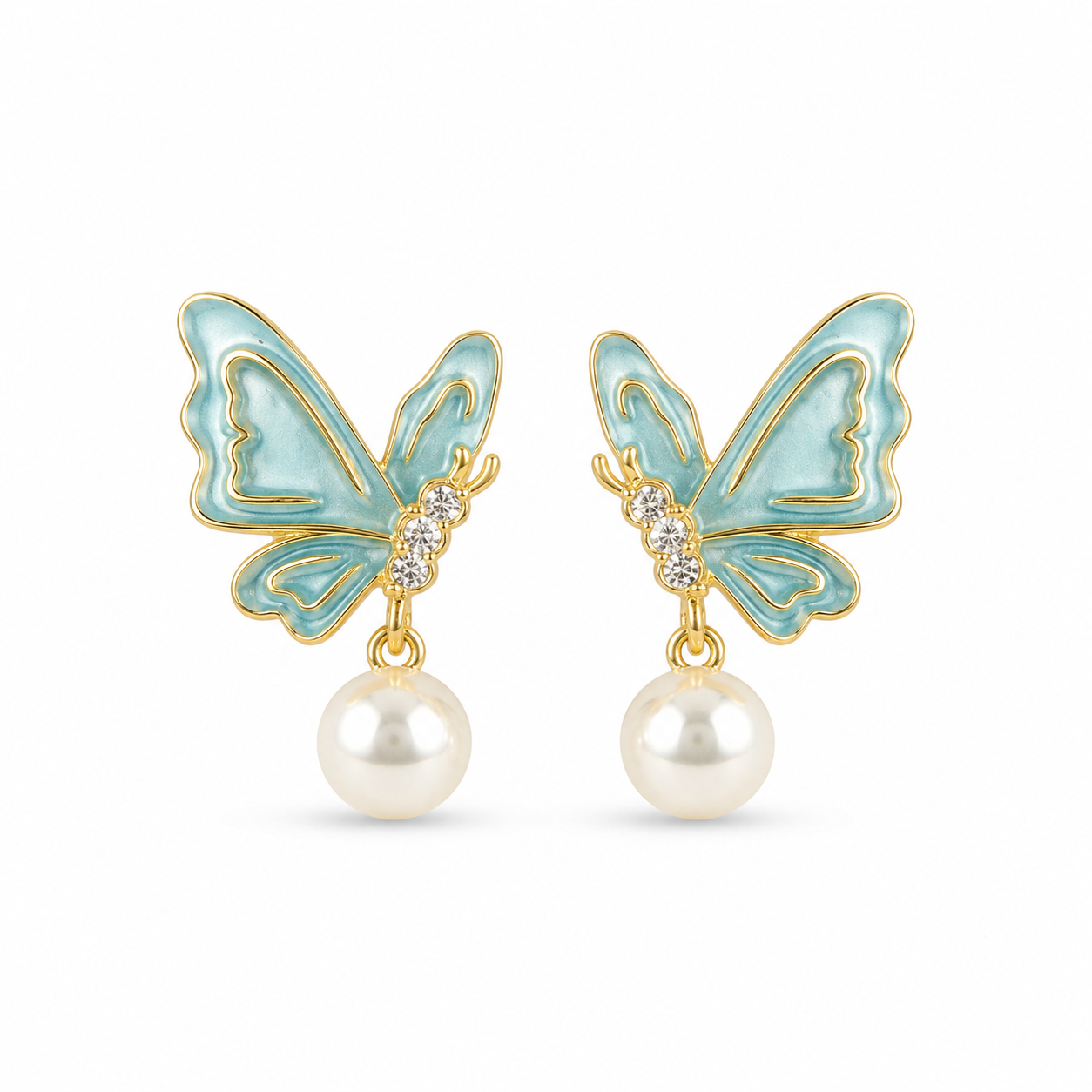 Butterfly Pearl Earrings