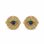 Evil Eye Mixed Metal Statement Earrings