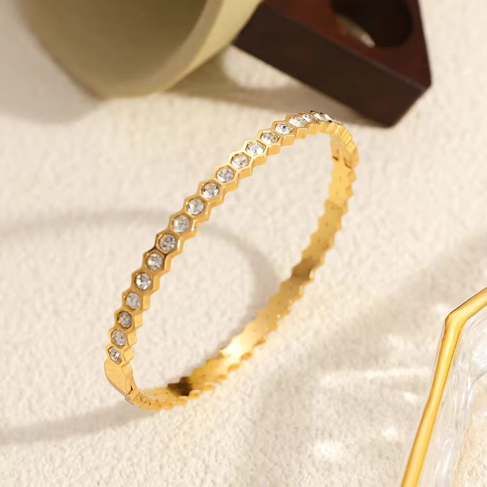 Honeycomb Zircon Bracelet