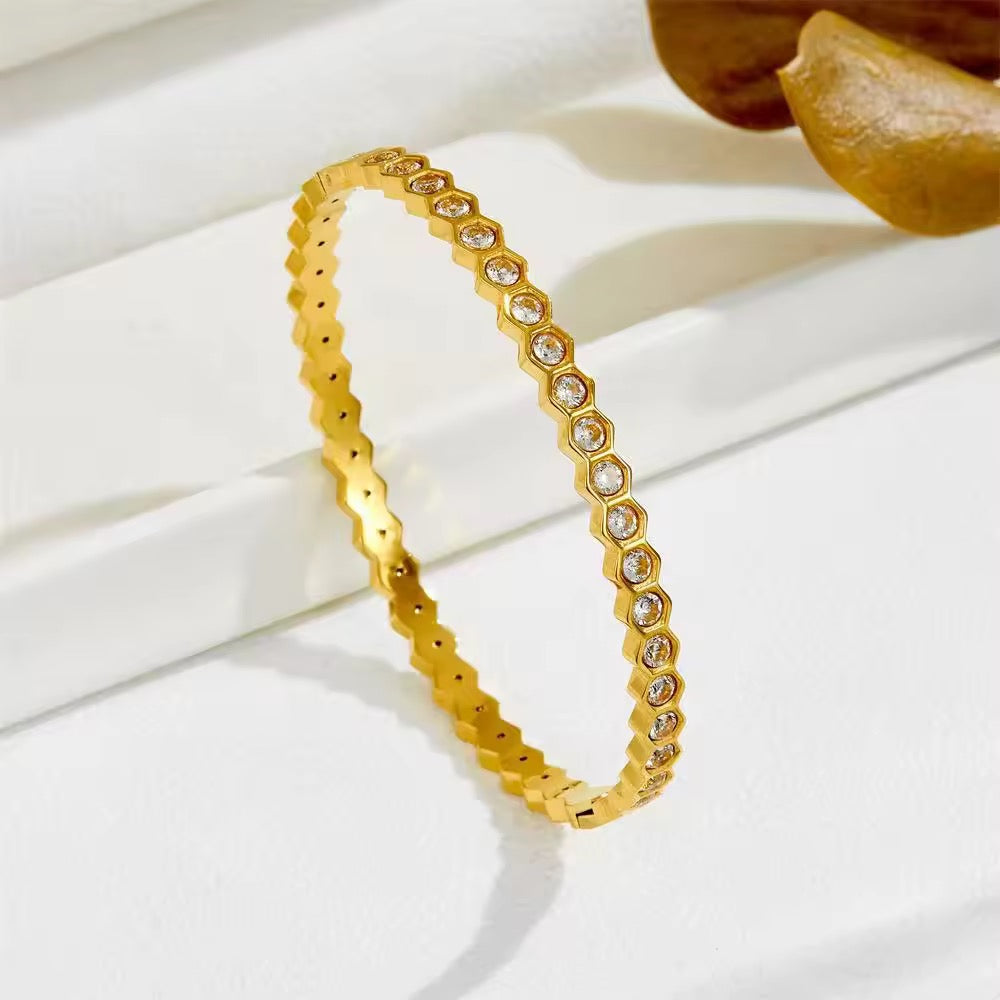 Honeycomb Zircon Bracelet