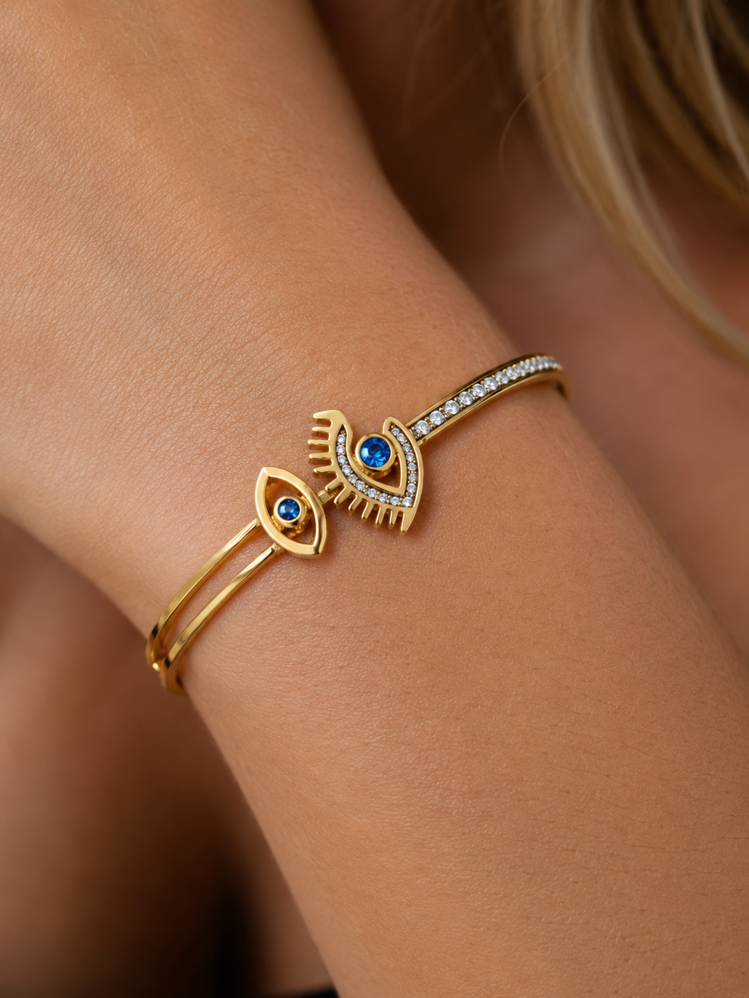 Emma Evil Eye Bangle Bracelet