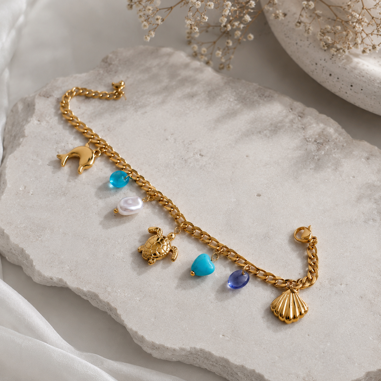 Turtle Charm Bracelet
