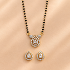 Aura Drop Mangalsutra Set with Earrings