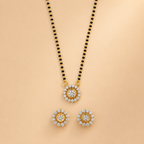 Daisy Bloom Mangalsutra Set with Earrings