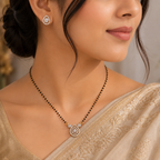 Aura Drop Mangalsutra Set with Earrings
