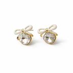 Crystal Bow Drop Earrings