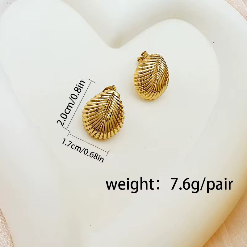Golden Seashell Earrings