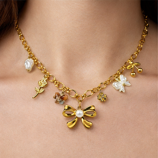 Bow Charm Necklace