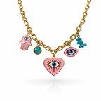 Daisy Hamza Semi Precious Stone Charm Necklace