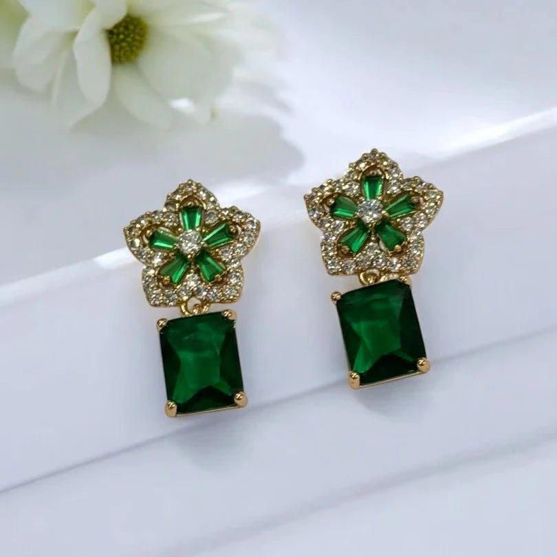 Starlit Emerald Earrings