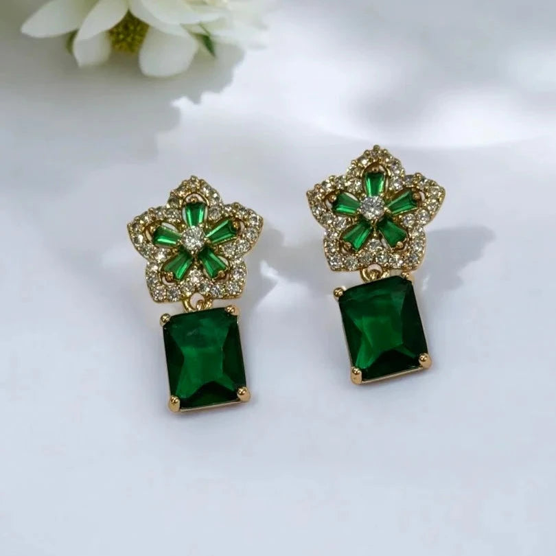 Starlit Emerald Earrings