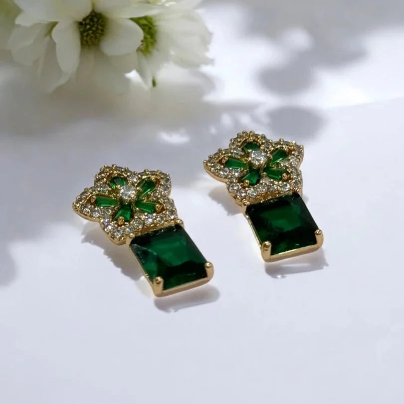 Starlit Emerald Earrings
