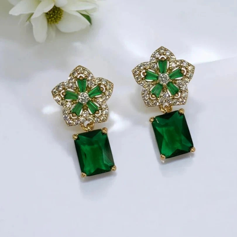 Starlit Emerald Earrings