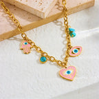 Daisy Hamza Semi Precious Stone Charm Necklace