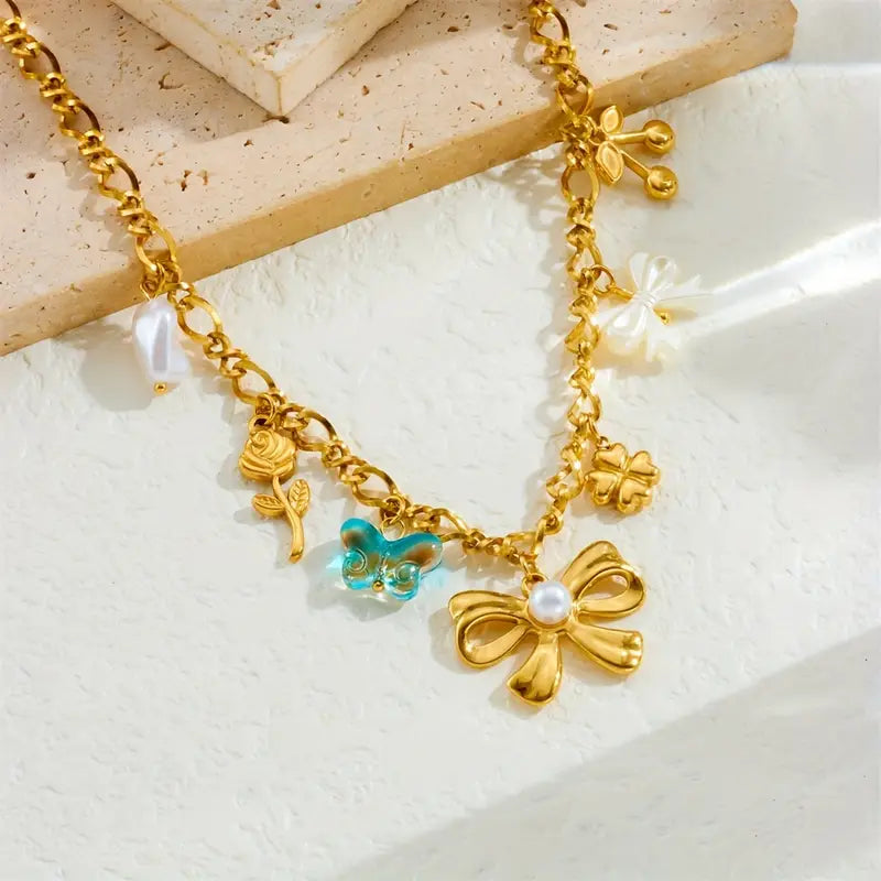 Bow Charm Necklace
