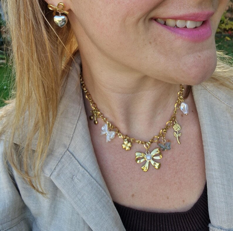 Bow Charm Necklace