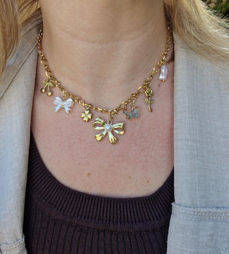 Bow Charm Necklace