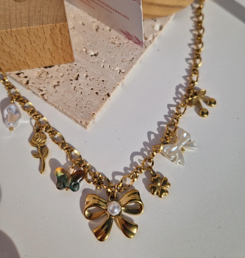 Bow Charm Necklace