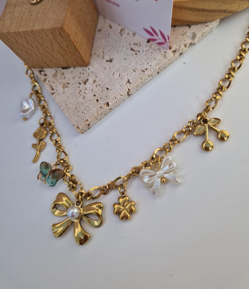 Bow Charm Necklace