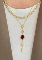Ruby Y-Shaped Necklace