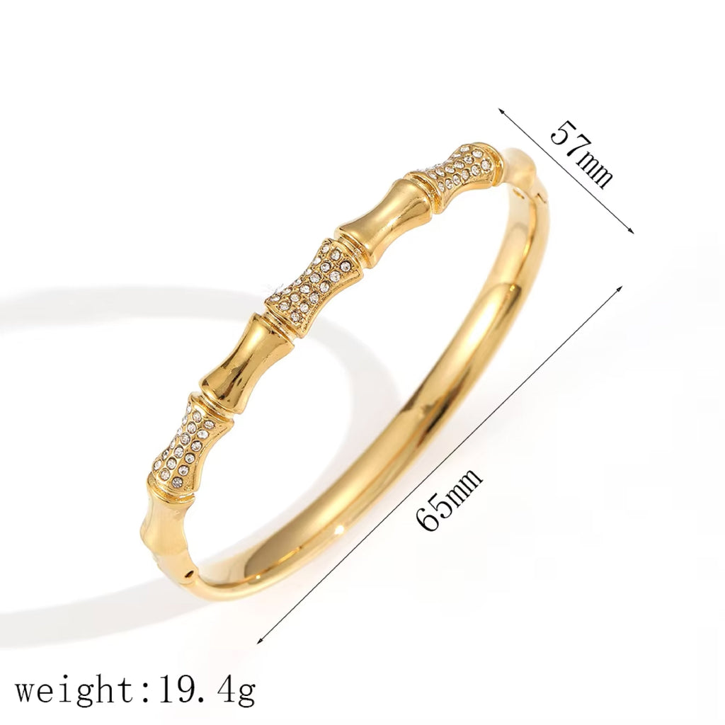 Zircon Bamboo Bracelet