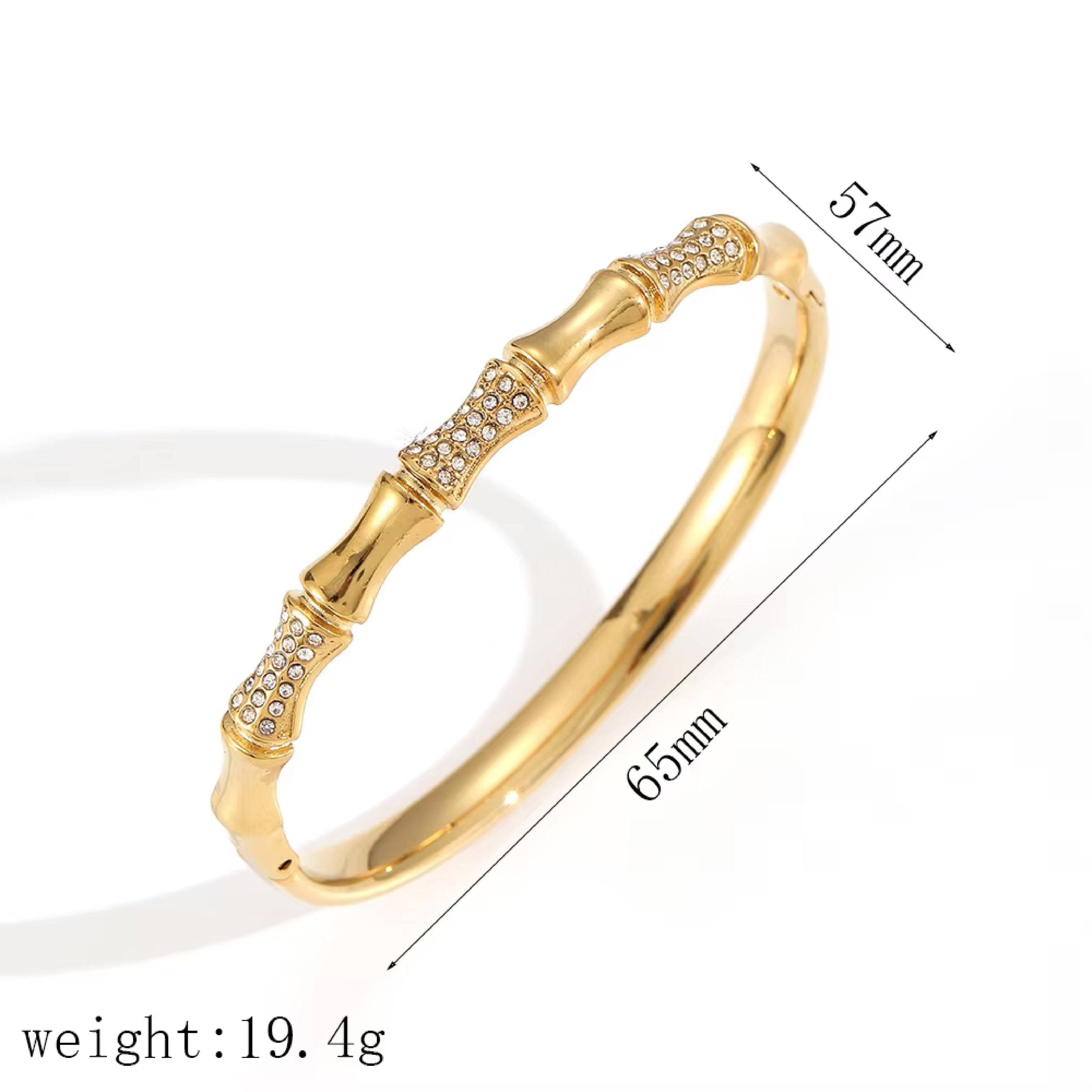 Zircon Bamboo Bracelet