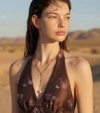 Y- Shape Zircon Pearl Droplet Lariat Necklace