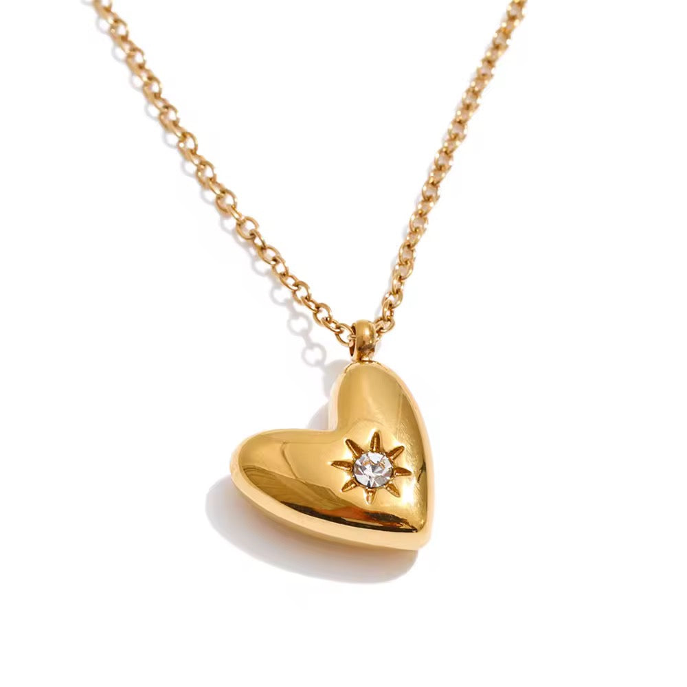 Star Heart Pendant Necklace