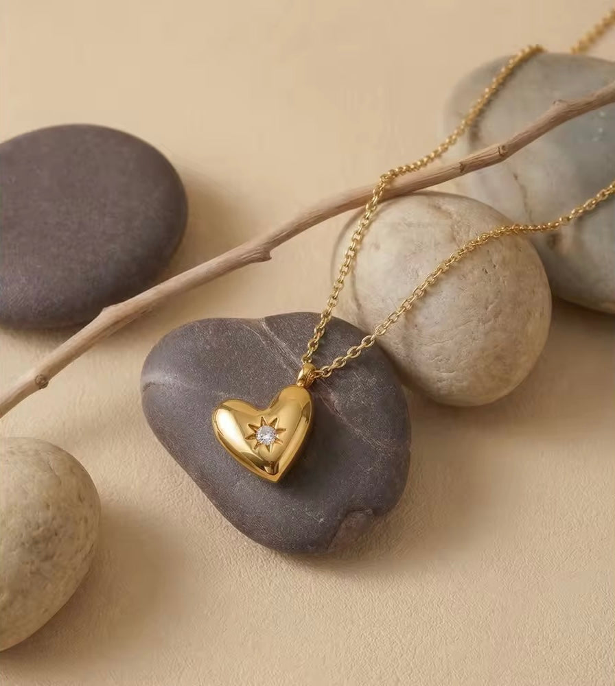 Star Heart Pendant Necklace