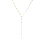 Y- Shape Zircon Droplet Lariat Necklace