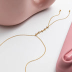 Y- Shape Zircon Droplet Lariat Necklace