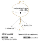 Y- Shape Zircon Droplet Lariat Necklace