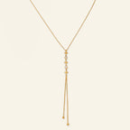 Y- Shape Zircon Droplet Lariat Necklace