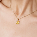 Yellow Sapphire Solitaire Pendant Necklace