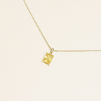 Yellow Sapphire Solitaire Pendant Necklace