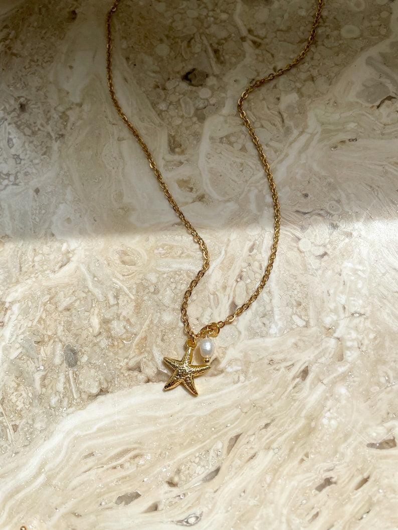 Pearl Starfish Necklace