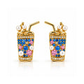 Mocktail Glass Statement Earrings