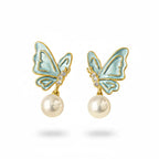 Butterfly Pearl Earrings
