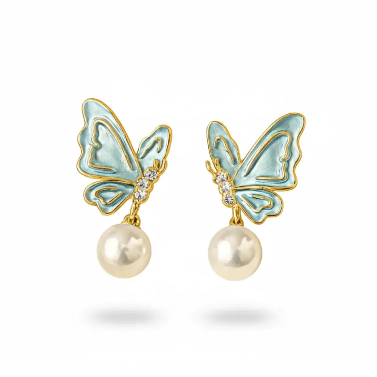 Butterfly Pearl Earrings