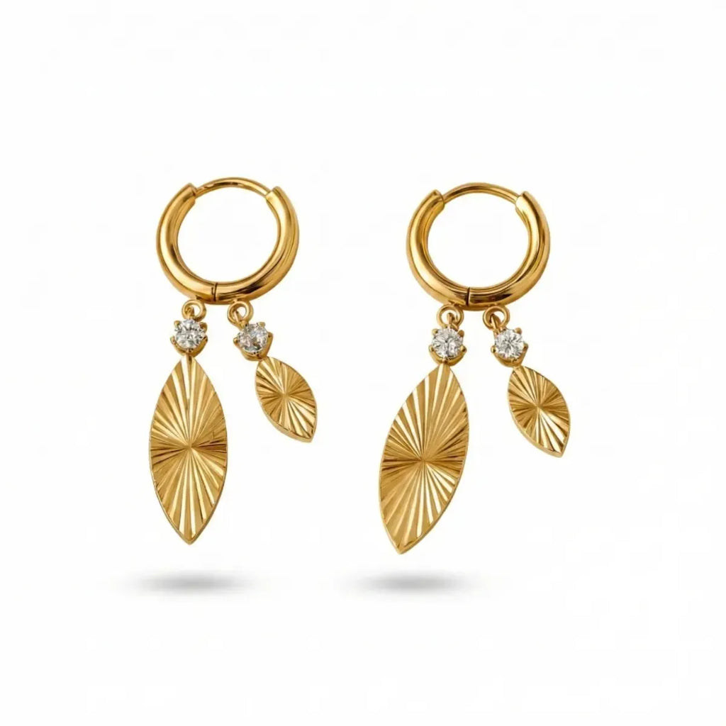 Double Leaf Cuff Earrings