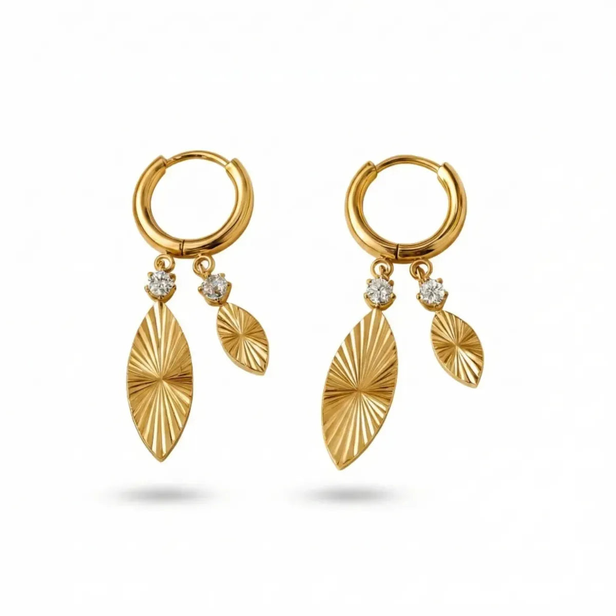 Double Leaf Cuff Earrings
