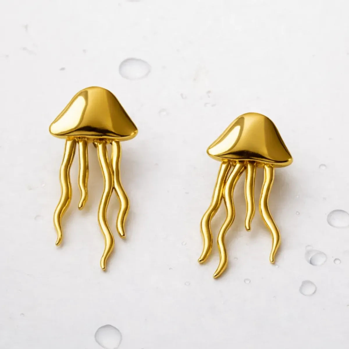 Golden Jellyfish Earrings