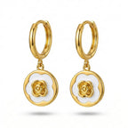 Rose Huggie Hoop Earrings