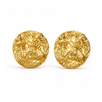 Roman Coin Textured Earrings