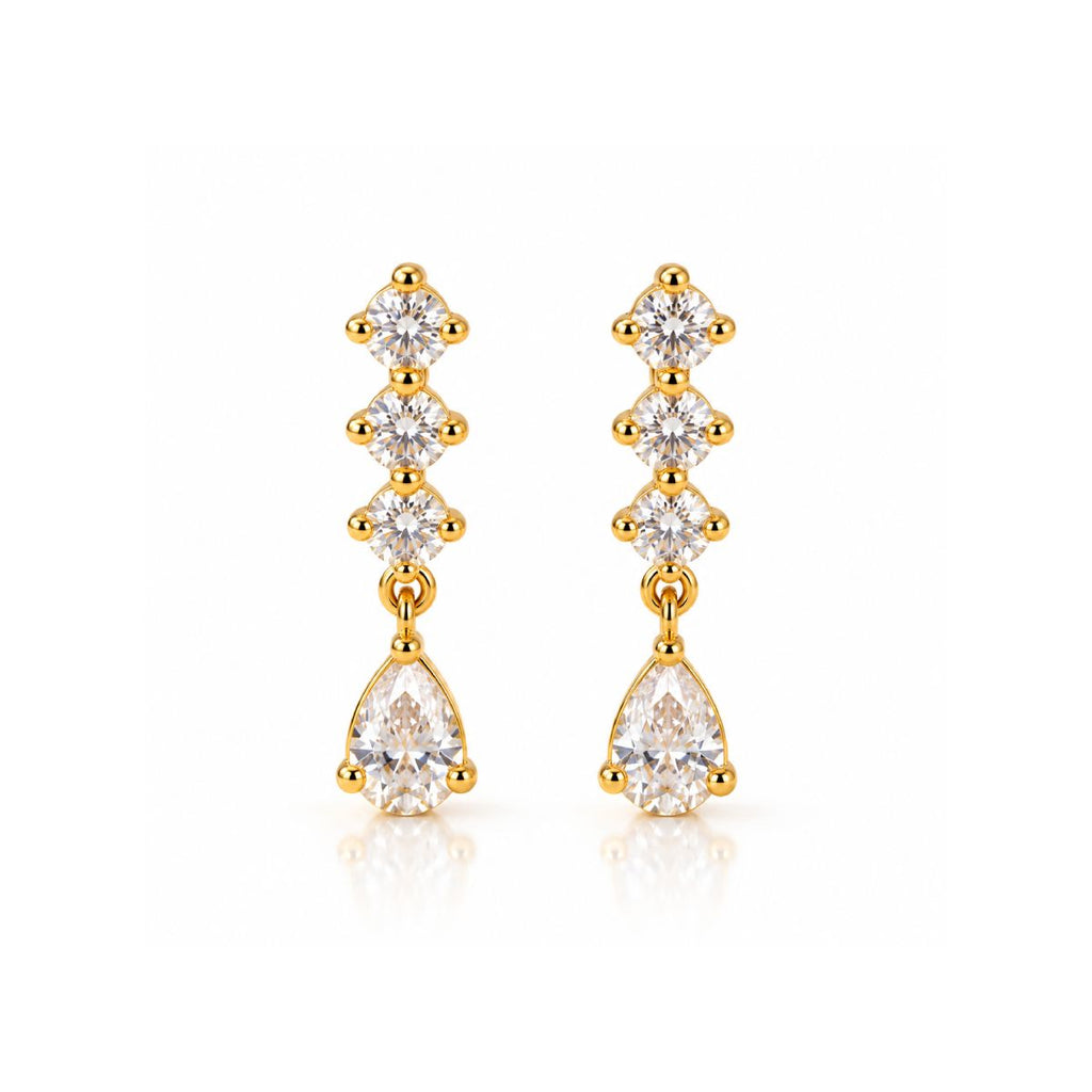 Solenne Diamond Drop Earrings