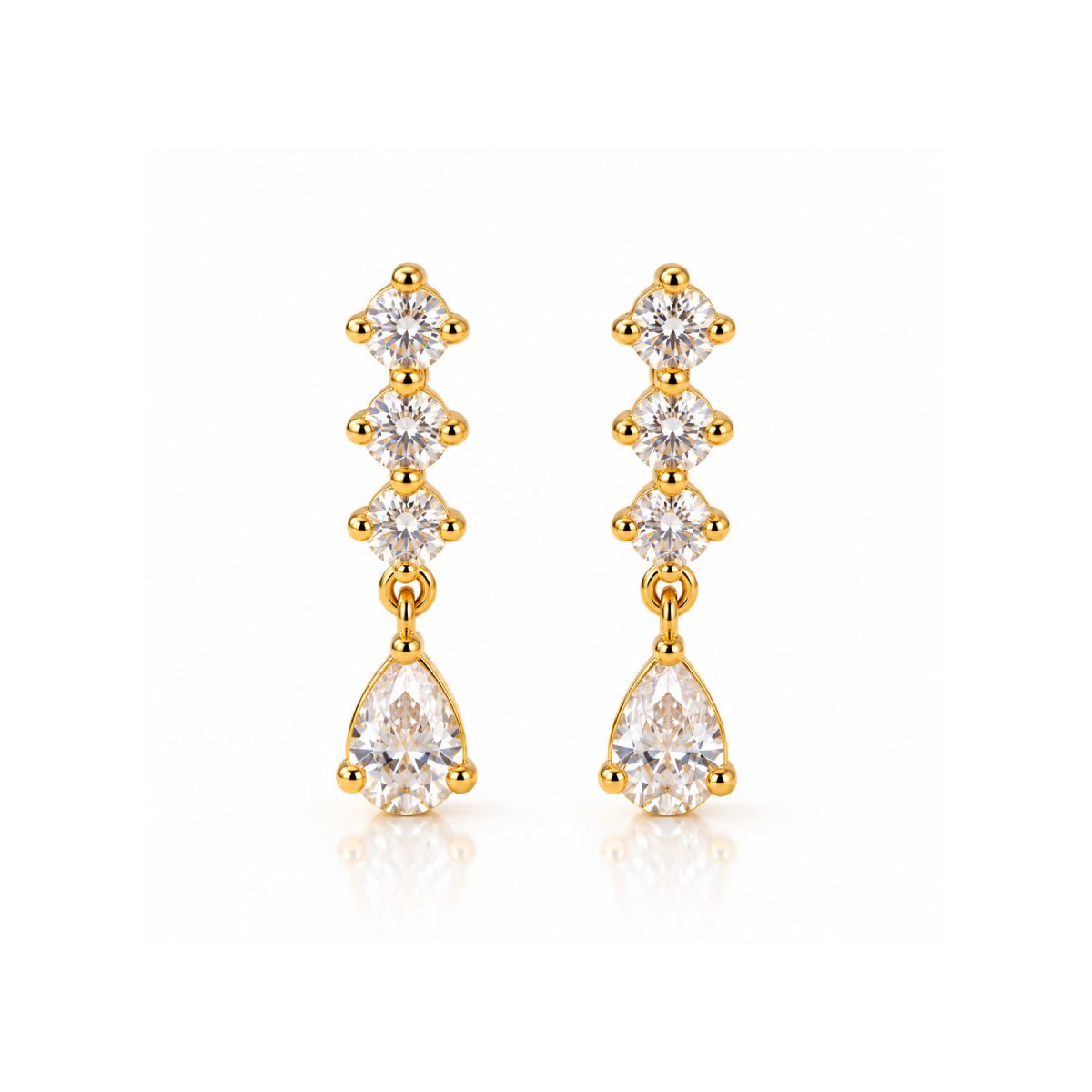 Solenne Diamond Drop Earrings